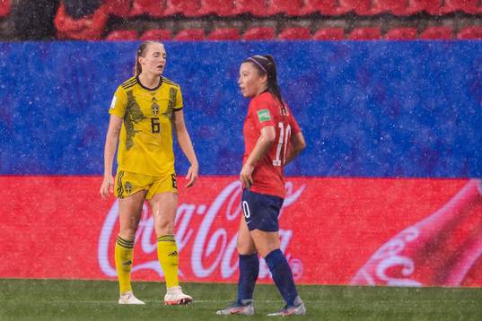 Magdalena Eriksson of Sweden looks dejected