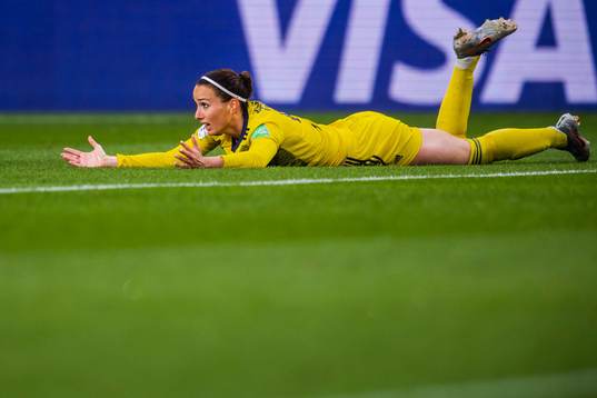 Kosovare Asllani of Sweden rects