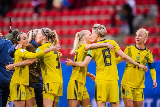 Kosovare Asllani, Linda Sembrant, Lina Hurtig and Caroline