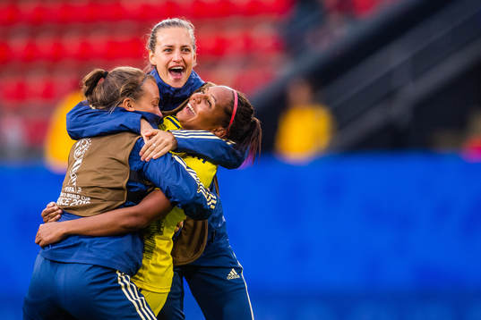 Julia Zigiotti Olme , Nathalie Björn and Madelen Janogy of