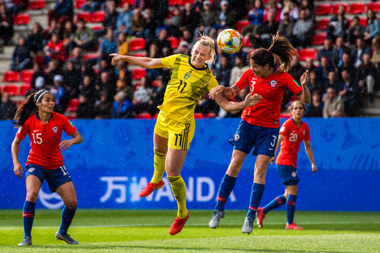 Stina Blackstenius of Sweden against Carla Valentina
