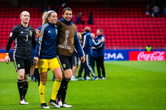 Goalkeeper Hedvig Lindahl , Linda Sembrant and and