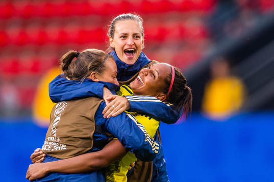 Julia Zigiotti Olme , Nathalie Björn and Madelen Janogy of