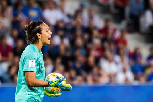 Goalkeeper Sarah Bouhaddi of France