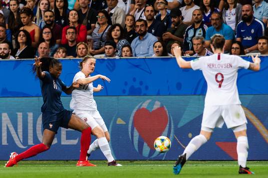 Kadidiatou Diani of France and Kristine Minde of Norway