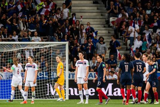 Ingrid Syrstad Engen of Norway reacts
