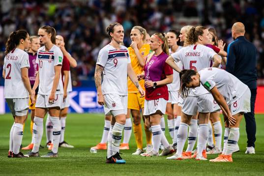 Isabell Lehn Herlovsen of Norway looks dejected