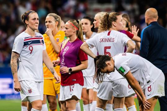 Isabell Lehn Herlovsen of Norway looks dejected