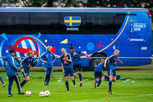 Magdalena Eriksson , Amanda Ilestedt and Jonna Andersson of