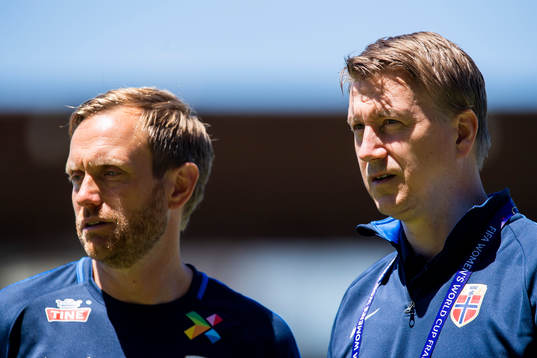 Martin Sjögren, head coach of Norway, and Leif Gunnar