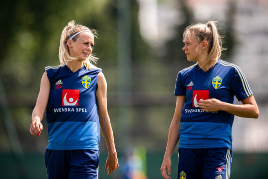 Amanda Ilestedt and Fridolina Rolfö of Sweden