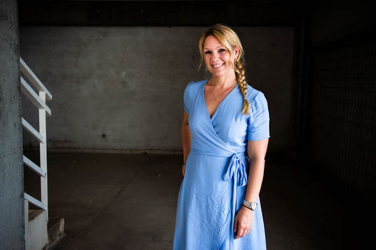 Anna Brolin of Swedish television network Tv4,  poses for a