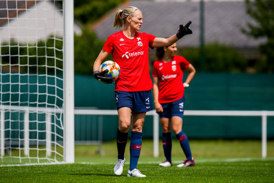 Goalkeeper Ingrid Hjelmseth of Norway