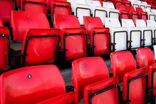 Empty seats in the stands