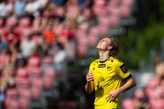 Tobias Christensen of Start looks dejected