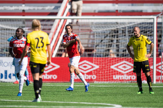 Adem Güven of Kongsvinger celebrates