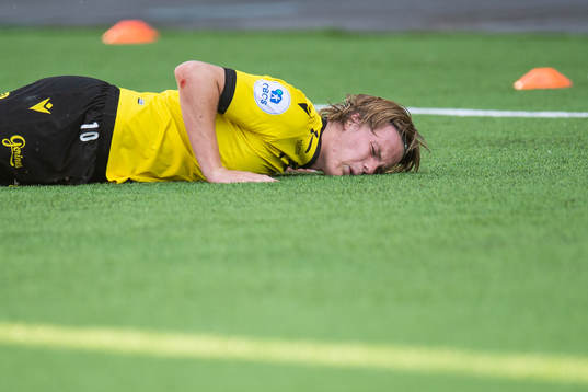 Tobias Christensen of Start looks dejected