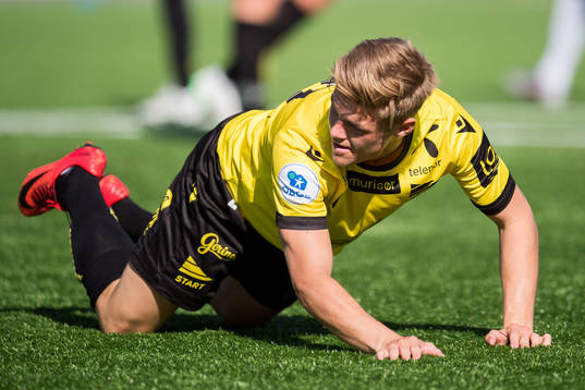 Mathias Idsøe Bringaker of Start looks dejected