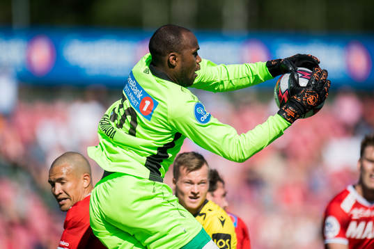 Goalkeeper Ali Nadhoim Ahamada of Kongsvinger