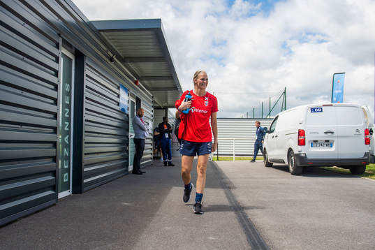Goalkeeper Ingrid Hjelmseth of Norway