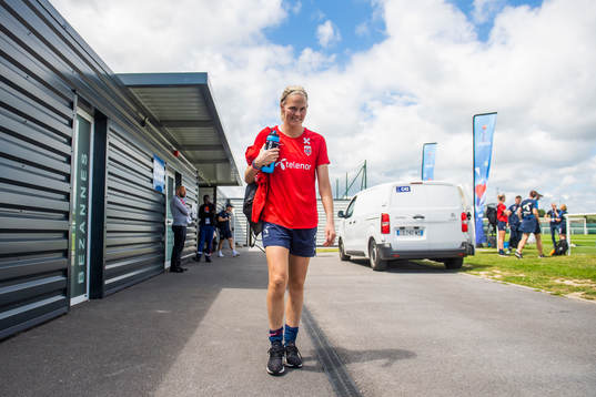 Goalkeeper Ingrid Hjelmseth of Norway