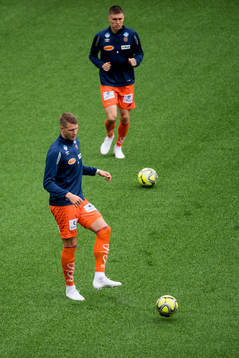 Hólmbert Fridjónsson and Daníel Grétarsson of Aalesund
