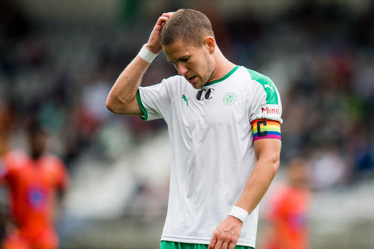 Lars-Gunnar Johnsen of HamKam looks dejected