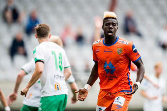 Pape Habib Gueye of Aalesund celebrates