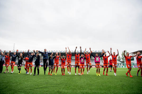 Players of Aalesund celebrate
