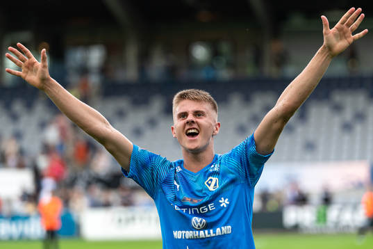 Halmstads Erik Ahlstrand jublar