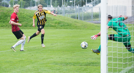 IFK Hässleholms Isaak Holmberg i matchen i