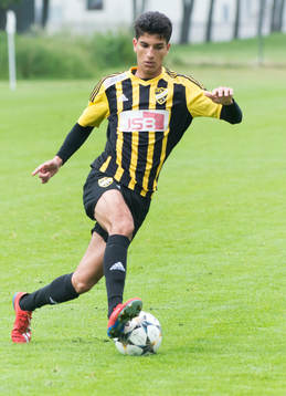 IFK Hässleholms Mustafa Owaid i matchen i