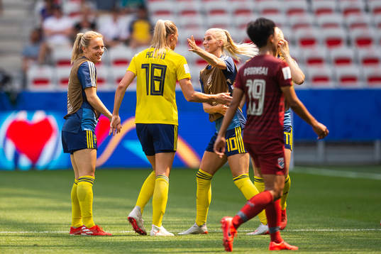 Mimmi Larsson, Fridolina Rolfö and Sofia Jakobsson of