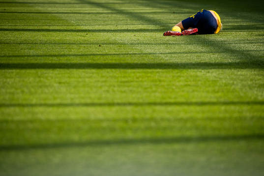 Lina Hurtig of Sweden in pain