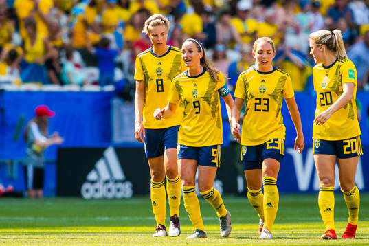 Lina Hurtig, Kosovare Asllani, Elin Rubensson and Mimmi