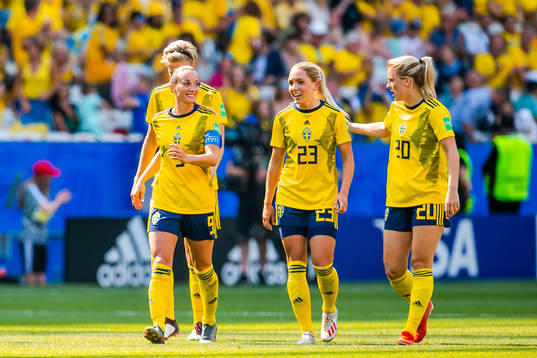 Lina Hurtig, Kosovare Asllani, Elin Rubensson and Mimmi