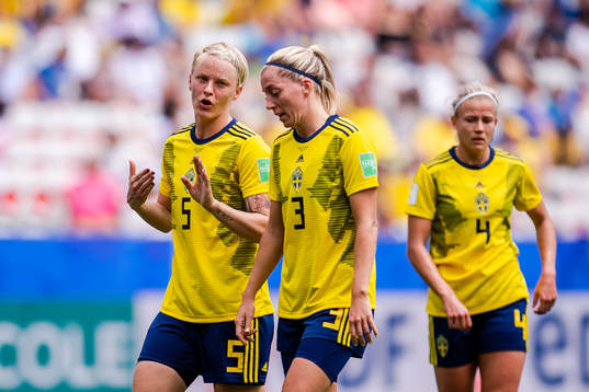 Nilla Fischer , Linda Sembrant and Hanna Glas of Sweden
