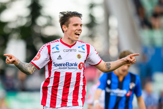 Robert Taylor of Tromsø celebrates