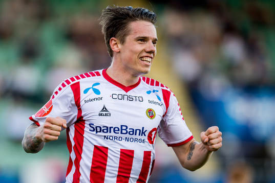 Robert Taylor of Tromsø celebrates