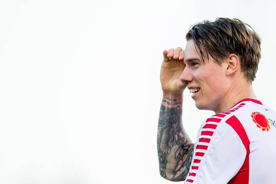 Robert Taylor of Tromsø celebrates