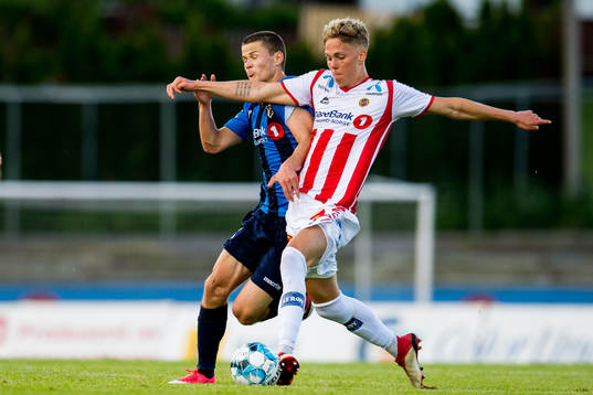 Oscar Aga of Stabæk and Onni Valakari of Tromsø