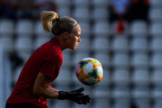 Goalkeeper Ingrid Hjelmseth of Norway
