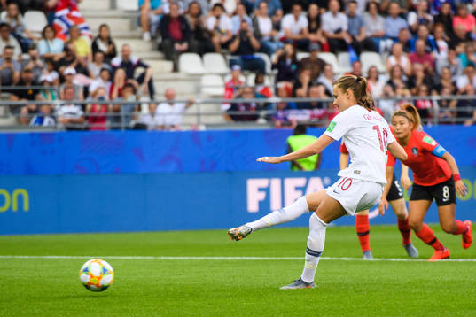 Caroline Graham Hansen of Norway score the 0-1 goal from