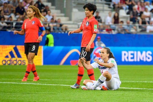 Guro Reiten of Norway looks dejected