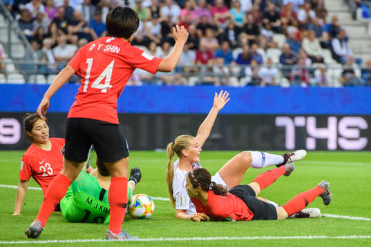Lisa-Marie Karlseng Utland of Norway reacts
