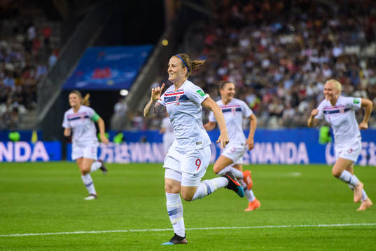 Isabell Lehn Herlovsen of Norway celebrates