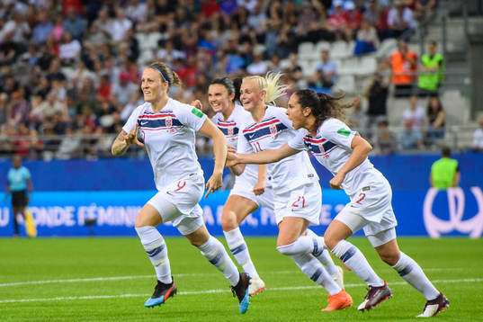 Isabell Lehn Herlovsen of Norway celebrates