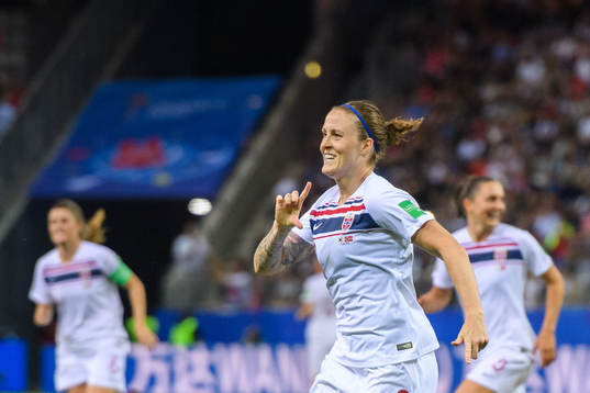 Isabell Lehn Herlovsen of Norway celebrates
