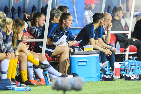 Caroline Graham Hansen of Norway looks dejected