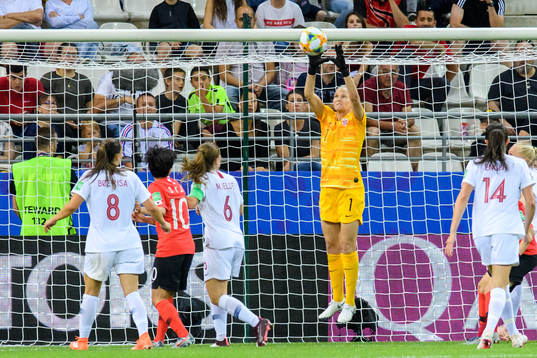 Goalkeeper Ingrid Hjelmseth of Norway